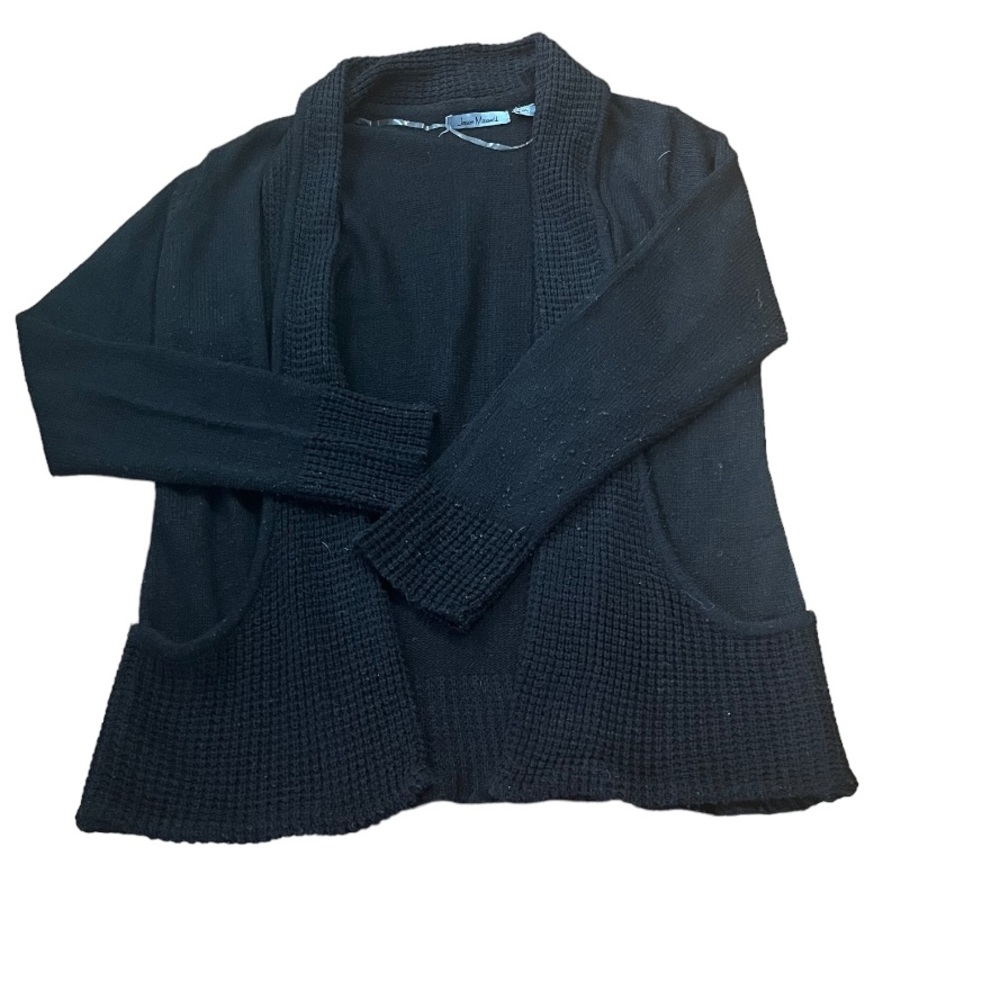 Jason Maxwell Black Cardigan with Pockets